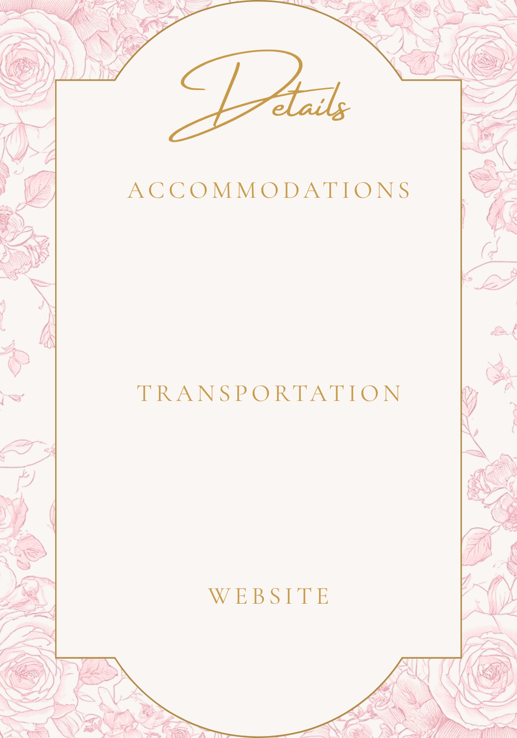 Editable Blush Pink Toile Wedding Invitation Suite Template