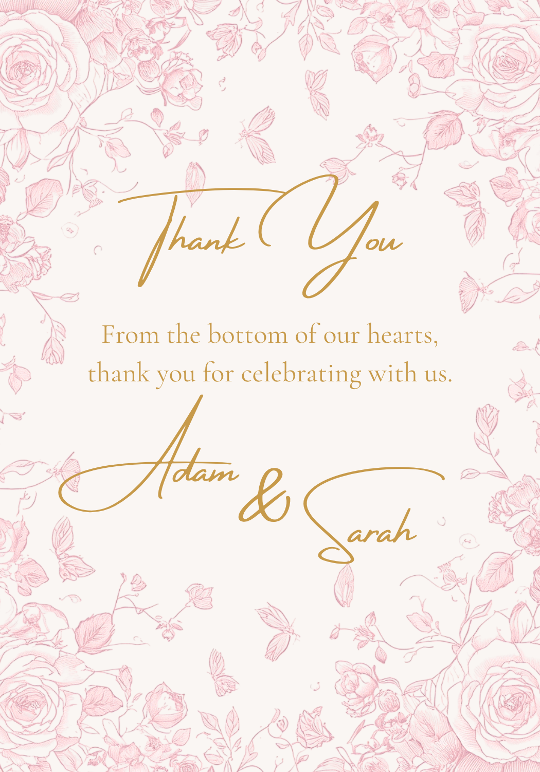 Editable Blush Pink Toile Wedding Invitation Suite Template